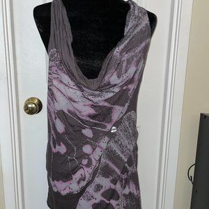 Express Graphic Cowl Neck Tank
